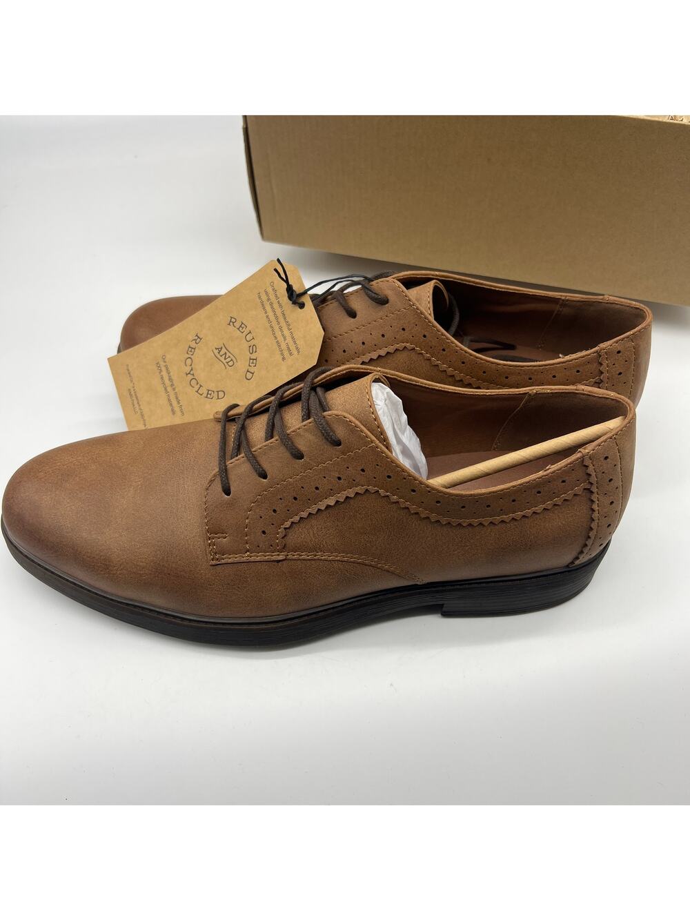 Frye and Co. Mens Grant Cognac Oxford Shoes Brown Dress Shoes Size 12M